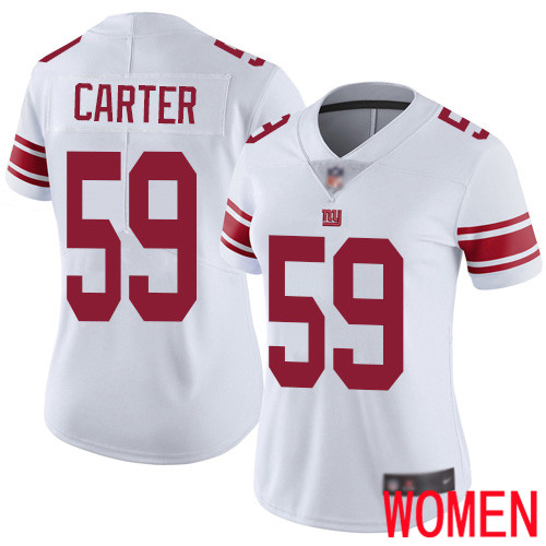 Women New York Giants #59 Lorenzo Carter White Vapor Untouchable Limited Player Football NFL Jersey